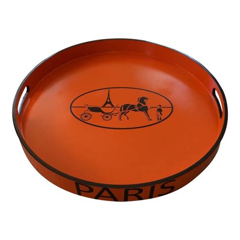 hermes orange tray|hermes serving plate.